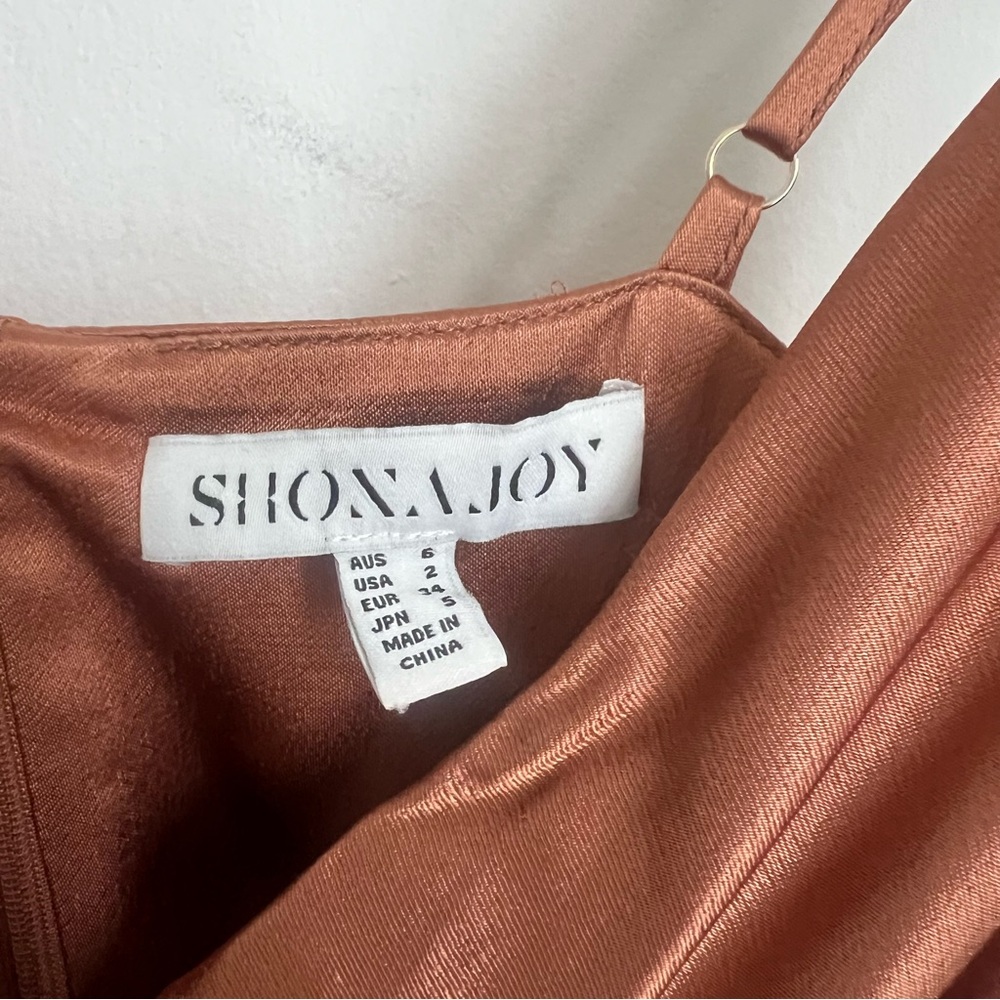 Shona Joy La Lune Cross Draped Maxi Dress - Copper - Picture 3 of 7